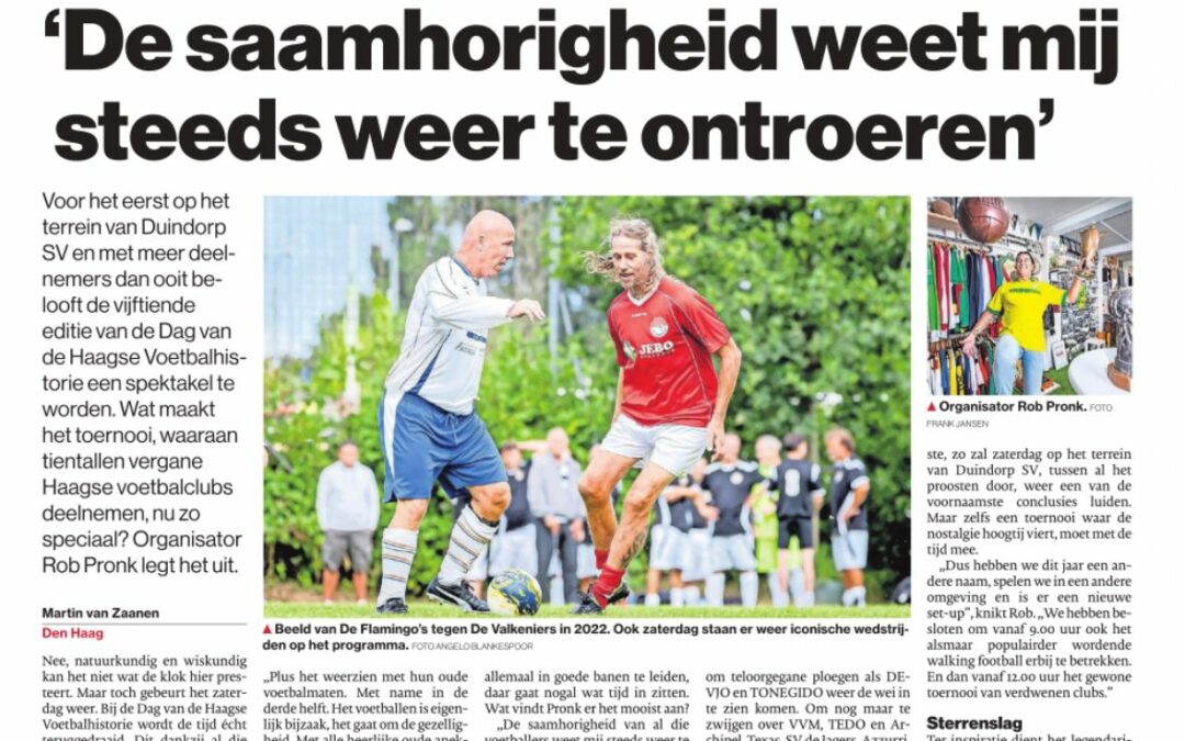 Mooie aandacht in het Algemeen Dagblad voor ons evenement zaterdag.