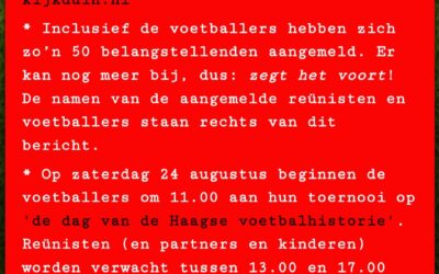 Volgens ons kan het wel eens erg druk gaan worden op de “Dag van de Haagse Voetbalhistorie”