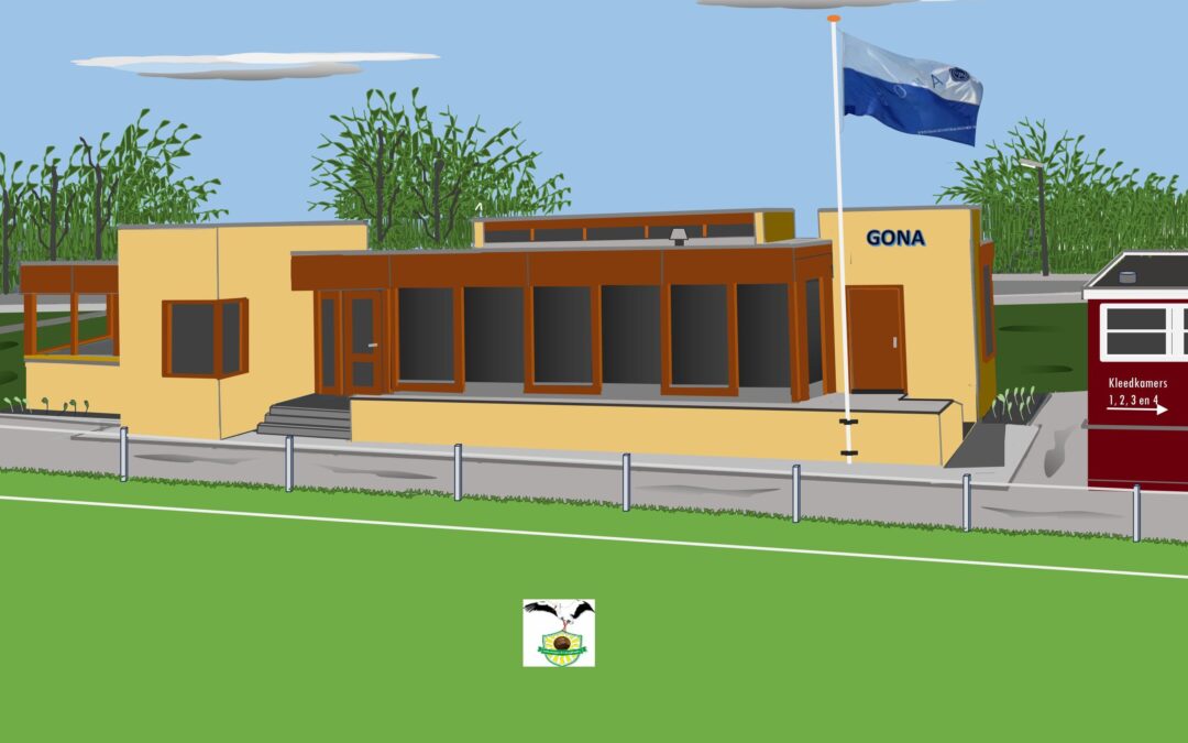 Nico van der Mark; Illustratie GONA kantine en kleedkamers
