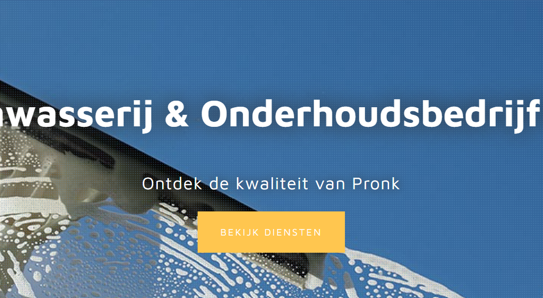 Welkom sponsor Glazenwasserij & Onderhoudsbedrijf Pronk