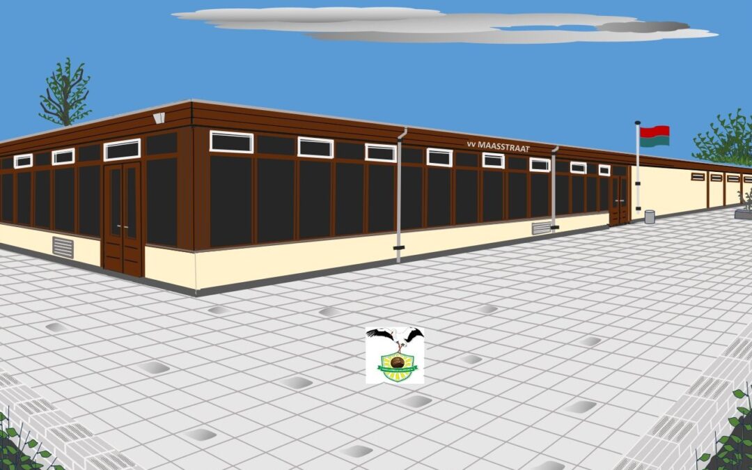 Nico van der Mark; “Illustratie vv Maasstraat kantine en kleedkamers”
