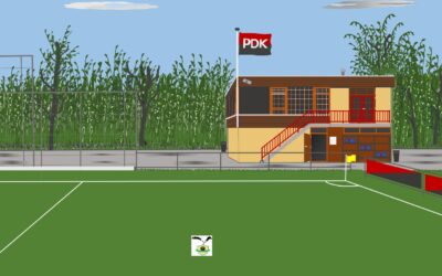 Nico van der Mark; illustratie van voetbalclub PDK.