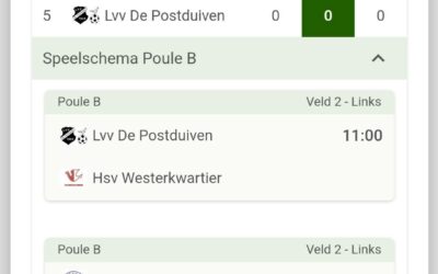 Poule-indelingen en eerste wedstrijden HVH Toernooi 14 juni