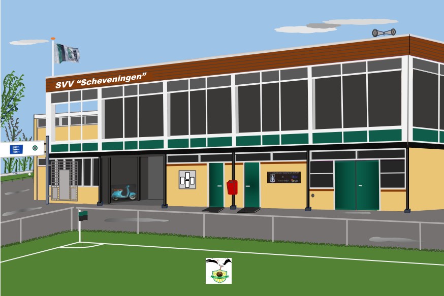 Nico van der Mark; Illustratie oude Svv Scheveningen kantine