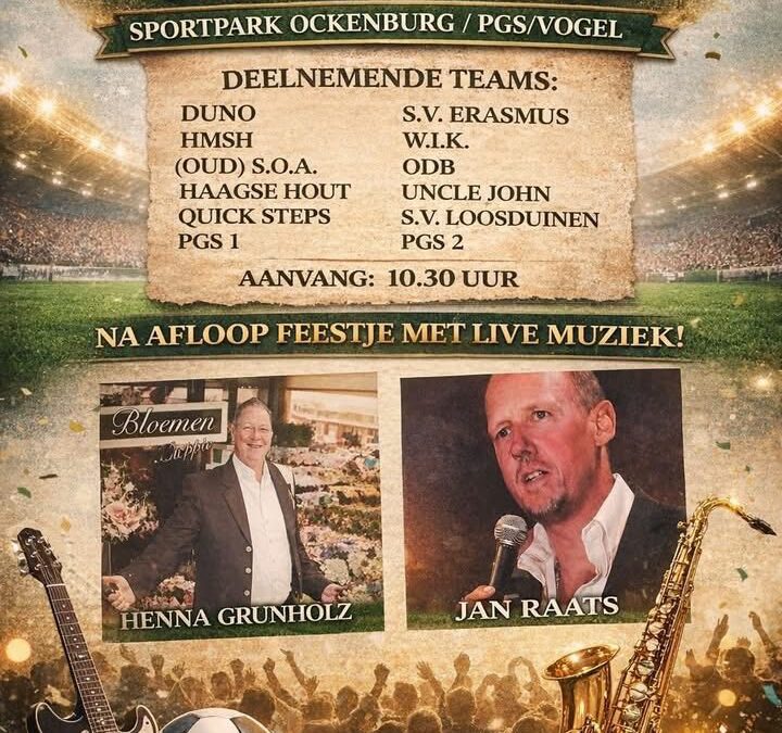 1e Paasdag ‘Old Stars Toernooi’ bij PGS/Vogel