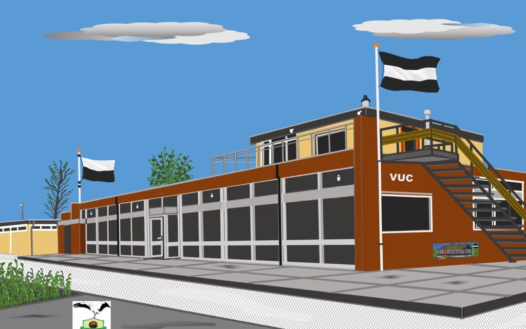 Nico van der Mark; Illustratie VUC kantine 1969 aan Het Kleine Loo