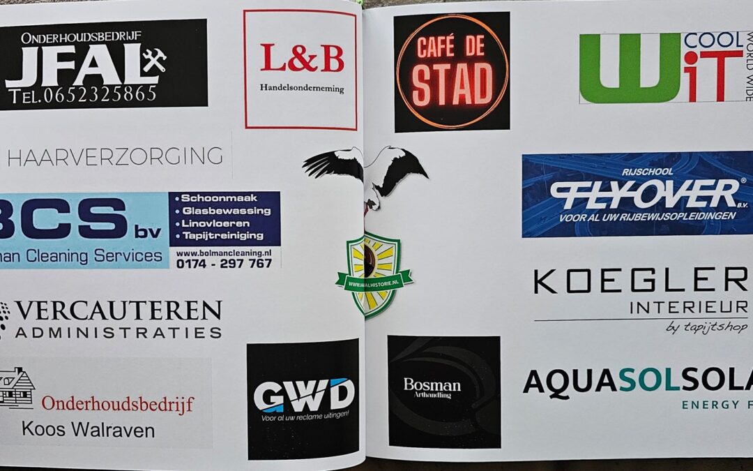 Sponsoren van ons nieuwe boek bedankt!