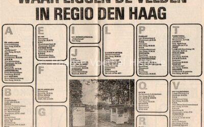 Waar lagen de voetbalvelden in 1980 in de Haagse regio